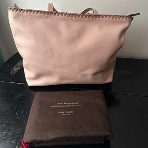 Kate Spade New York Cienne blush pink large leather tote with dust bag